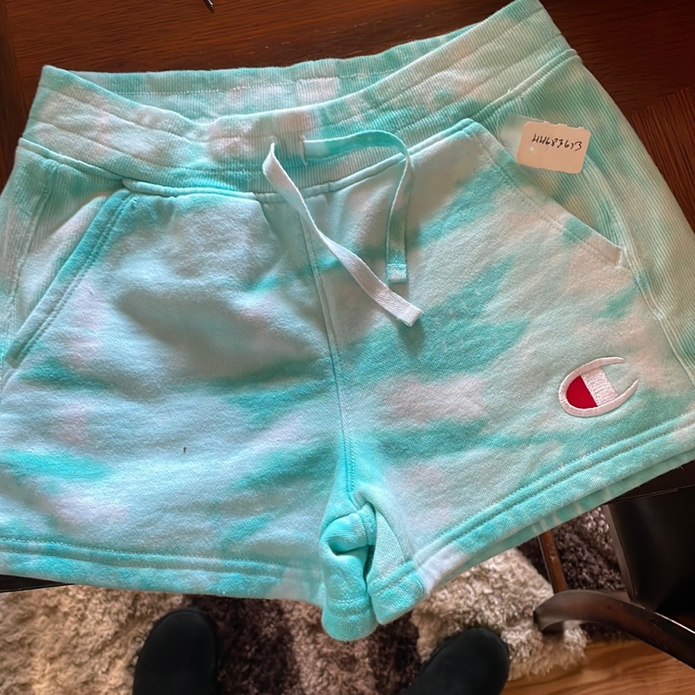Aqua and white tie dye